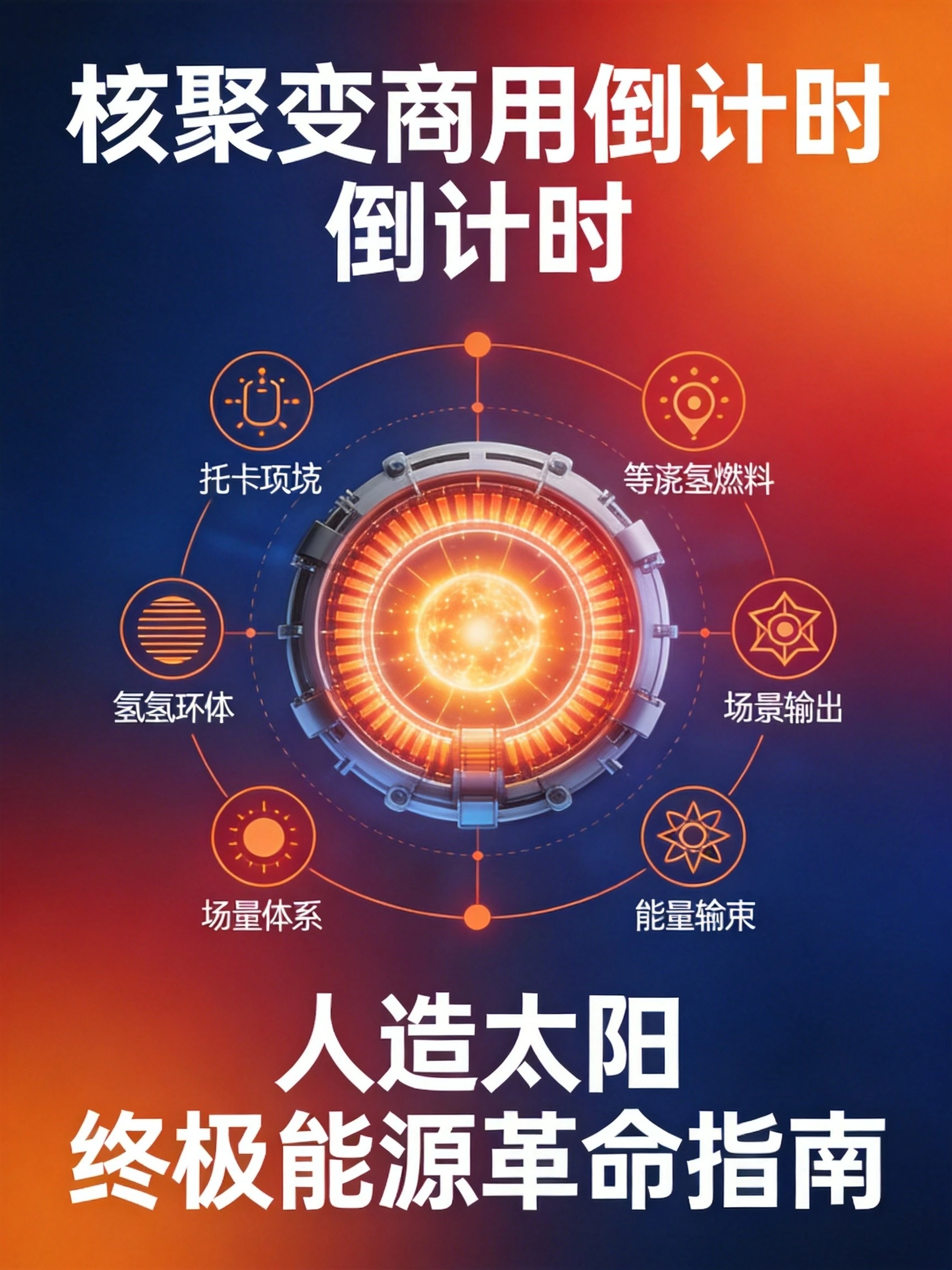 核聚变进入”商用倒计时”：从托卡马克到”洪荒70″的商业化冲刺