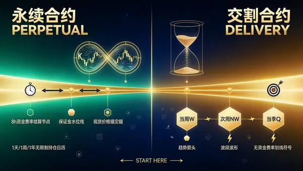 永续合约∞无限持仓vs交割合约到期结算·双阵营对比