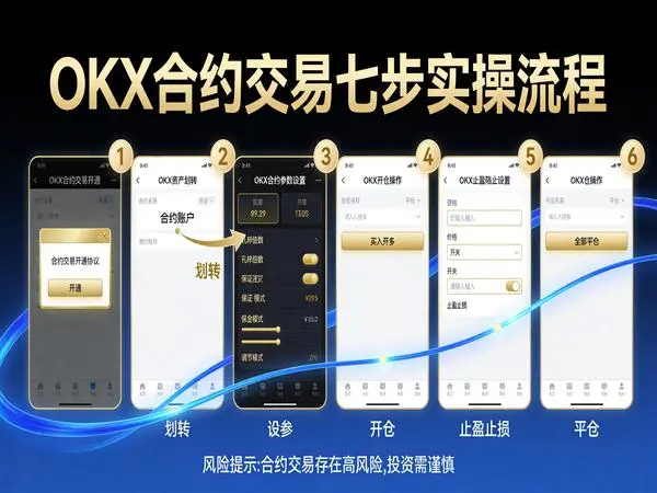 OKX合约交易开通至平仓七步实操流程