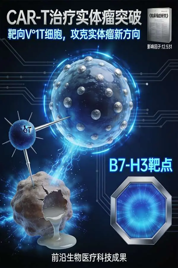 B7-H3靶向CAR-Vδ1T细胞：CAR-T治疗实体瘤的破局者