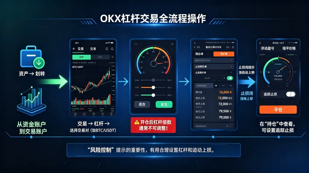 OKX 杠杆交易全流程