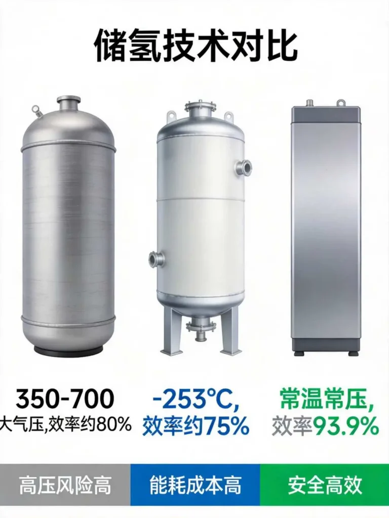 三种储氢技术效率对比图