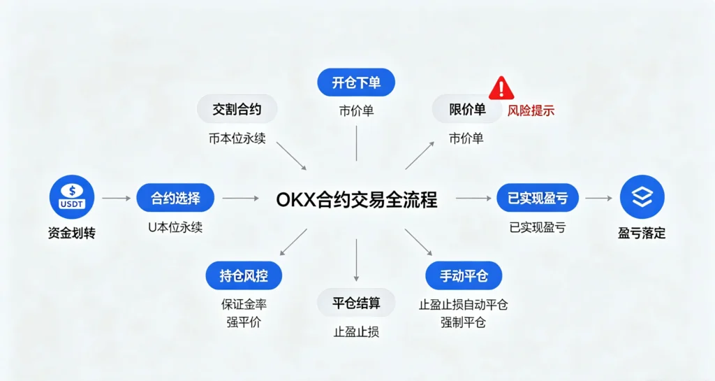 OKX 合约交易流程图
