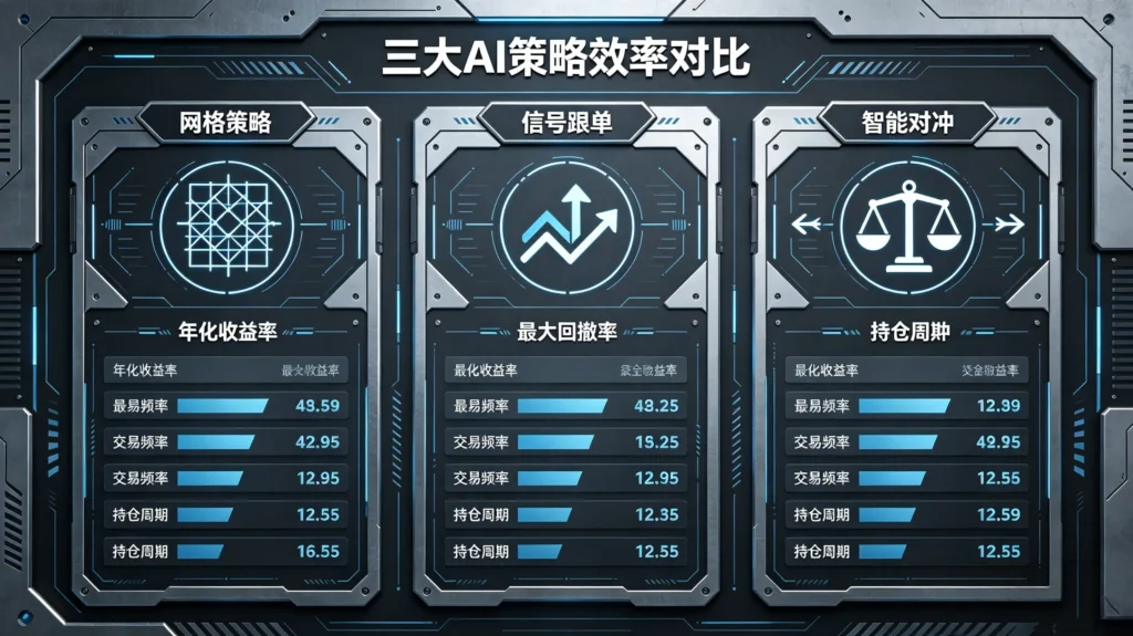 三大 AI 策略效率对比