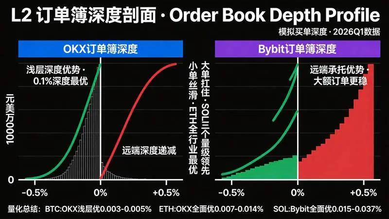 L2深度剖面图 OKX浅层vs Bybit远端