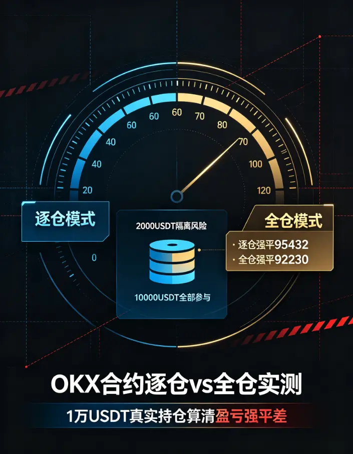 合约逐仓vs全仓实测:1万USDT真实持仓算清盈亏强平差,新手直接选对不爆仓