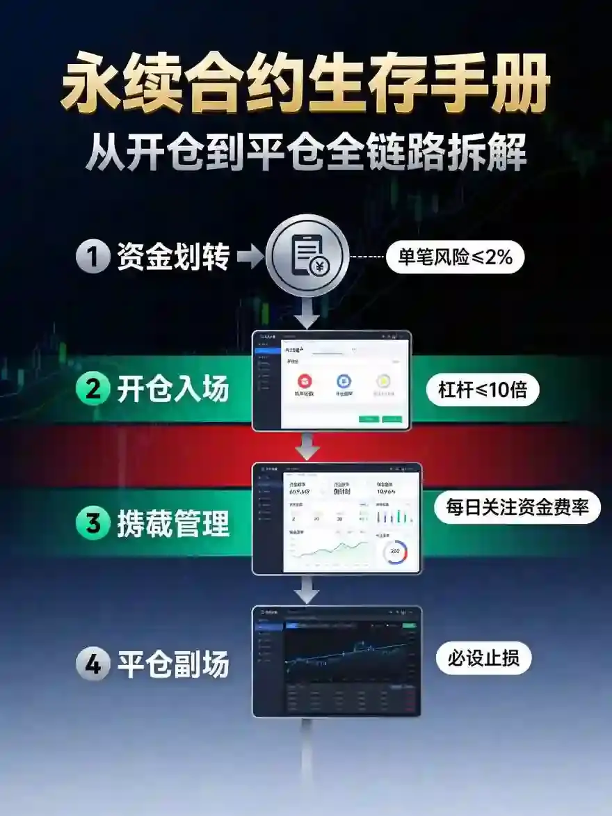 永续合约全攻略:从开仓到平仓吃透底层逻辑,标记价格、资金费率、强平机制一文拆解