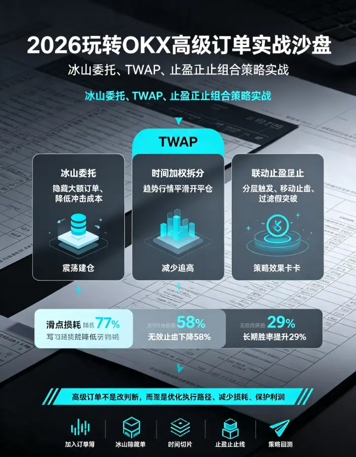 玩转交易所合约高级功能 冰山委托TWAP止盈止损组合策略实战